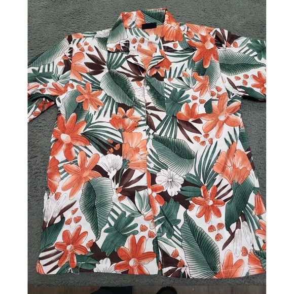 Hawaiian style button up shirt men's pacific &‎ co size Medium - Picture 1 of 6